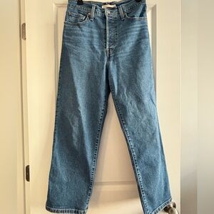 Levi’s Ribcage Blue Straight Leg Women's Jeans